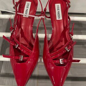 Steve Madden 8.5-9 US Bright Red Limited Edition Liana Heels